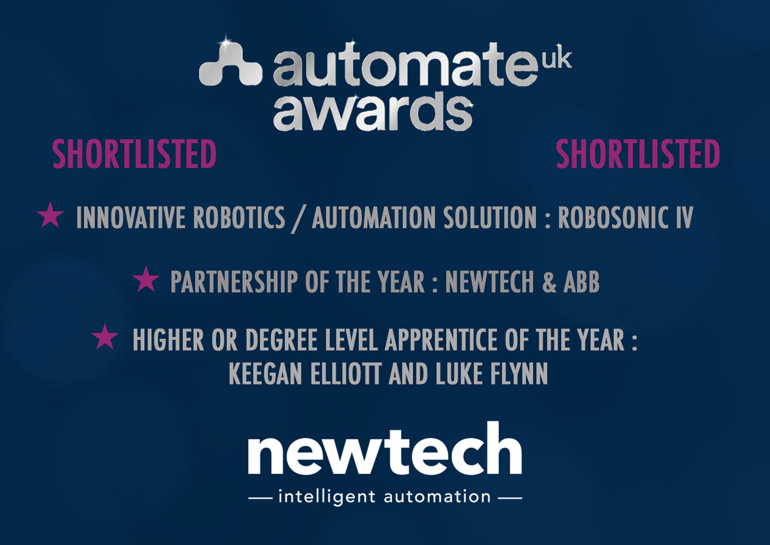 Automate Awards 2026 Shortlisted